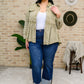 Green Tea Button Up Long Sleeve Top in Olive