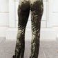 Groovy Chick Bell Bottom Leggings In Olive