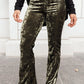 Groovy Chick Bell Bottom Leggings In Olive