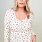 Total Brami Ditsy Floral Henley Long Sleeve Top - 2 Colors