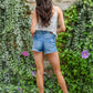 Hallie High Waist Distressed Shorts