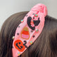 PREORDER: Halloween Scene Embellished Top Knot Headband in Two Colors