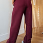 Handle That Straight Leg Pants in Wine