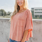 Hannah Tee In Faded Rust