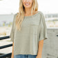 Hannah Tee in Faded Olive