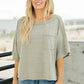 Hannah Tee in Faded Olive
