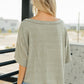 Hannah Tee in Faded Olive