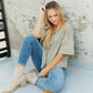 Hannah Tee in Faded Olive