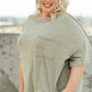 Hannah Tee in Faded Olive