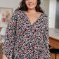 Have It All Angel Sleeve Top in Black Floral
