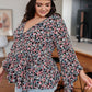 Have It All Angel Sleeve Top in Black Floral
