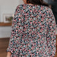 Have It All Angel Sleeve Top in Black Floral