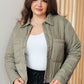 Hear Me Out Lightweight Puffer Jacket in Olive