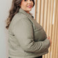 Hear Me Out Lightweight Puffer Jacket in Olive