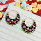 PREORDER: Heart Enamel Scallop Hoop Earrings in Two Colors