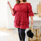 Hello, Goodbye Ruffle Dress In Burgundy