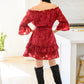 Hello, Goodbye Ruffle Dress In Burgundy