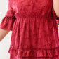 Hello, Goodbye Ruffle Dress In Burgundy