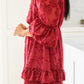 Hello, Goodbye Ruffle Dress In Burgundy