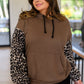 Here And There Leopard Print Hoodie