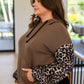 Here And There Leopard Print Hoodie