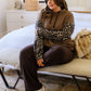 Here And There Leopard Print Hoodie