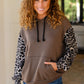 Here And There Leopard Print Hoodie