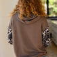Here And There Leopard Print Hoodie