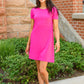 Here To Stay T-Shirt Dress In Pink