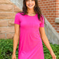 Here To Stay T-Shirt Dress In Pink