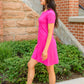 Here To Stay T-Shirt Dress In Pink