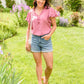 Hi-Rise Open Seam Cuffed Shorts