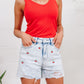Judy Blue Hi-Waisted Cherry Acid Wash Cutoff Shorts