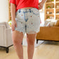 Judy Blue Hi-Waisted Cherry Acid Wash Cutoff Shorts