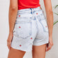 Judy Blue Hi-Waisted Cherry Acid Wash Cutoff Shorts