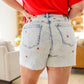 Judy Blue Hi-Waisted Cherry Acid Wash Cutoff Shorts