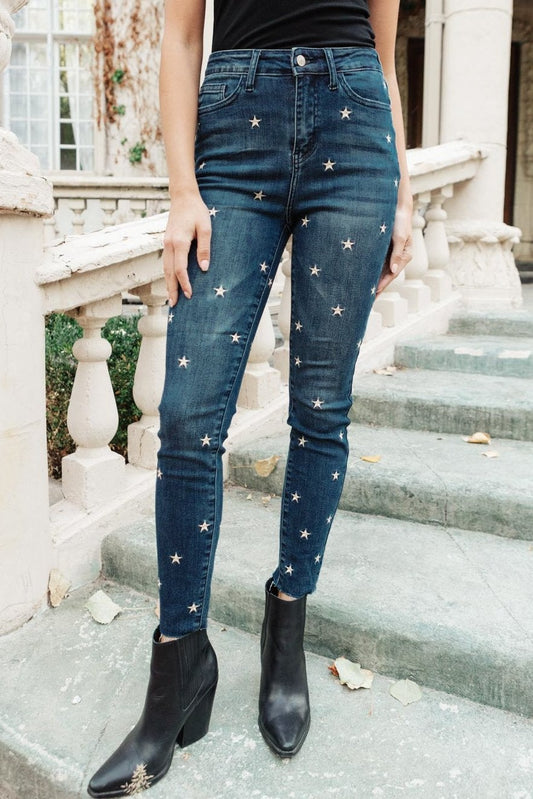 RACK SALE High Rise Starlight Skinnies - SIZE 5