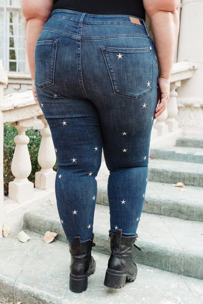 RACK SALE High Rise Starlight Skinnies - SIZE 5