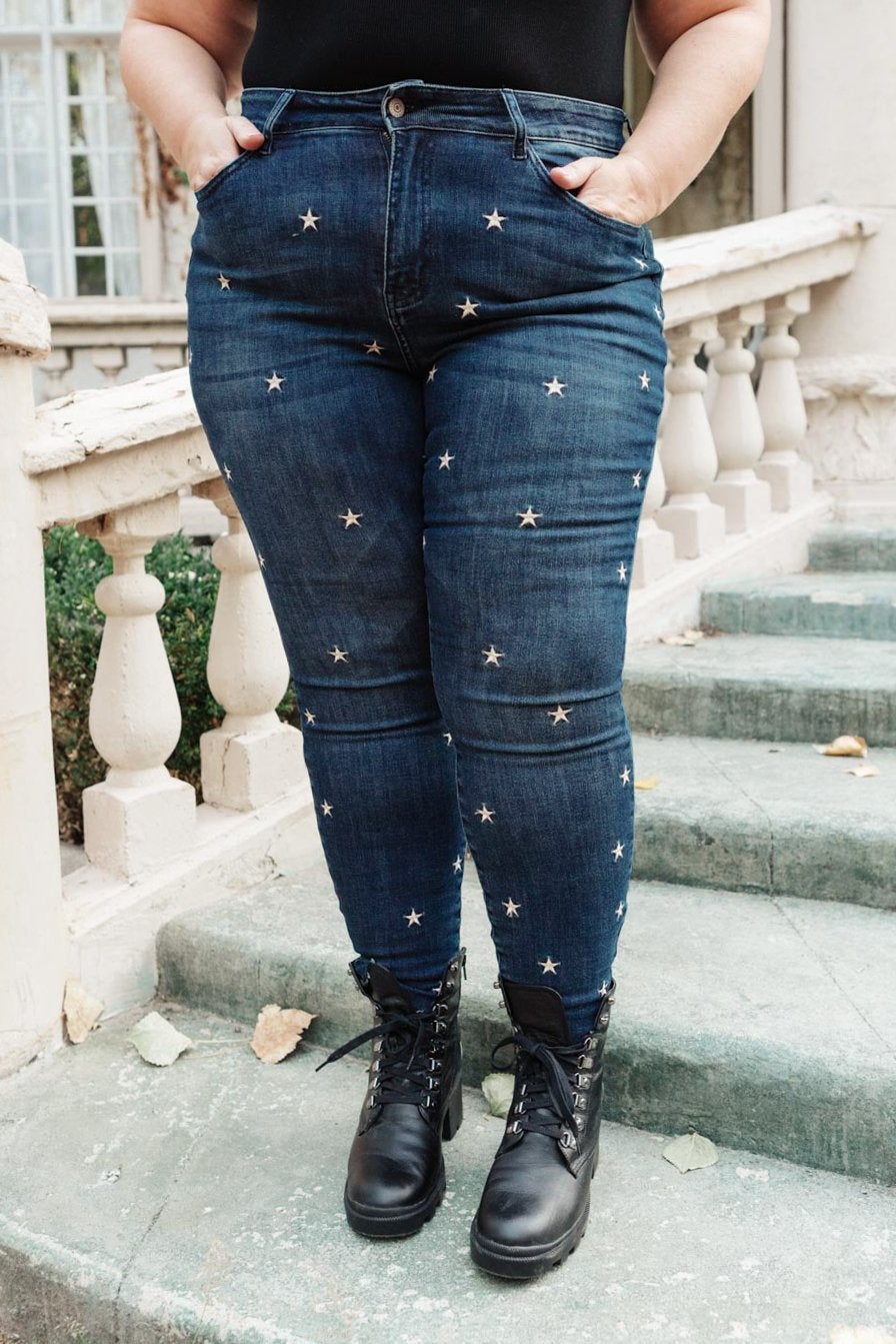 RACK SALE High Rise Starlight Skinnies - SIZE 5