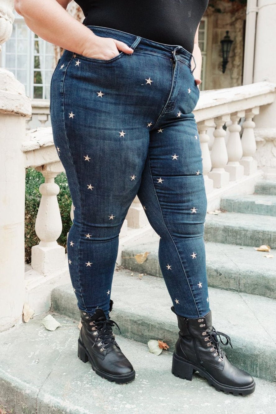 RACK SALE High Rise Starlight Skinnies - SIZE 5