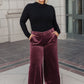 High Society Velvet Wide Leg Trousers