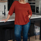High Tide Oversize Top in Rust