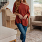 High Tide Oversize Top in Rust