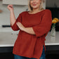 High Tide Oversize Top in Rust