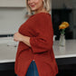 High Tide Oversize Top in Rust