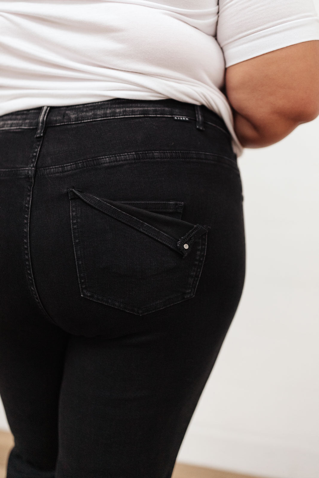 RISEN High Waist Mom Fit Jeans In Black