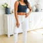 Highly Motivated Ribbed Square Neck Tank in Ash Grey