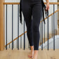 Hilary Side Fringe Skinny Jegging In Black