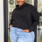 Hilton Cowl Neck Long Sleeve Top in Black