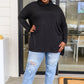 Hilton Cowl Neck Long Sleeve Top in Black